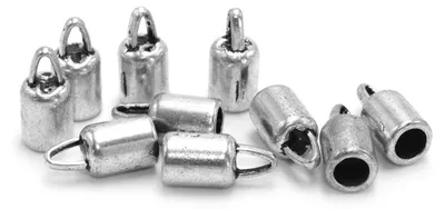 Produktbild von Vintageparts Endkappen für 4 mm Bänder antik silberfarben Messing, 10 Stück