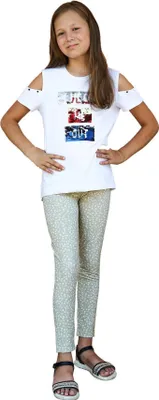 Produktbild von Mädchen Kinder Leggings gemustert in Baumwolle; Muster-8 104/110