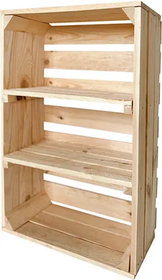 Immagine prodotto di Nuove cassette per la frutta con asse centrale Cassette per il vino Cassette per le mele Scaffale cassettiera Naturale 60x40x20cm