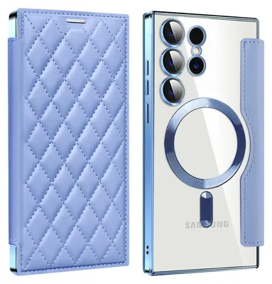 Obrázek produktu pro Pro Samsung Galaxy S24 Ultra 360° Full Body Magsafe RFID Anti Data Theft Art Kožené pouzdro Smart Cover