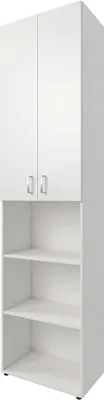 Produktbild von Kombi Schrank Ordnerschrank Büroschrank Beistellschrank Regal "Trio 33" Weiß