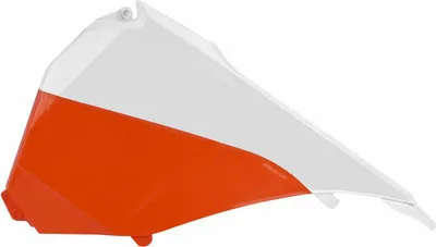 Produktbild von Luftfilterabdeckungen Polisport Originalfarbe 15 weiß/orange passend für KTMSX/SX-F