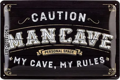 Produktbild von Nostalgic-Art - Blechschild 20 x 30cm - Achtung - Man Cave
