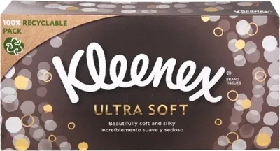 Produktbild von Kleenex Ultra Soft Taschentücher, 3-lagig, 64 Stück
