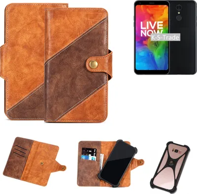 Produktbild von K-S-Trade Handy-Hülle Schutz-Hülle Bookstyle Case Wallet-Case kompatibel mit LG Electronics Q7 Handy Cover Bumper Kantenschutz Smartphone