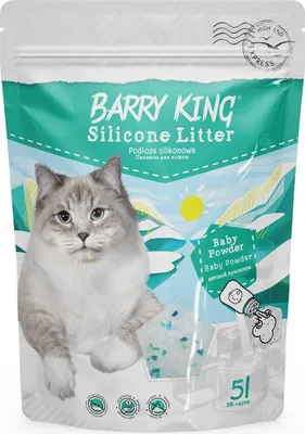 Produktbild von Barry King Silikon-Katzenstreu mit Babypuderduft 5L