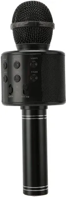 Obrázok produktu pre Bluetooth mikrofón 4 v 1 s priestorovým zvukom, funkciou karaoke a efektom dozvuku pre domáce karaoke párty (čierny)