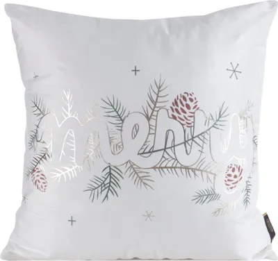 Obrázek produktu pro Vánoční polštář MERRY bílá 45x45 cm MyBestHome Varianta: Povlak na polštář s výplní, 45x45 cm