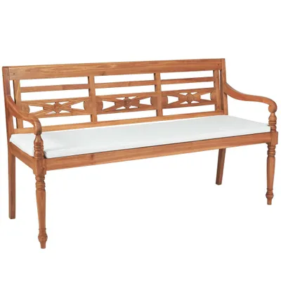 Produktbild von Batavia Gartenbank mit Polstern 150 cm Teak