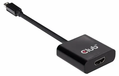 Zdjęcie produktu dla CLUB3D Mini DisplayPort 1.2 to HDMI 2.0 UHD Active Adapter, 0,15 m, Mini DisplayPort, HDMI Typu A (Standard), Męska, Żeńska, Prosty