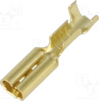 Obrázek produktu pro 10 kusů: Kabelové koncovky, ploché, pro vodiče 0,3÷0,5 mm², rozměr 2,8 mm (samice), 0,5 mm (rovné), typ 3760B.60, neizolované