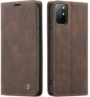 Obrázek produktu pro Pouzdro OnePlus 8T, LaimTop RetroPolyuretankožené pouzdro s funkcí stojánku Ochranné pouzdro pro OnePlus 8T Coffee