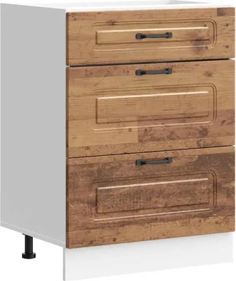 Image de Armoire de cuisine Kalmar vieux bois bois d'ingénierie