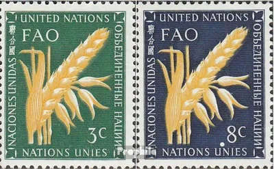 Produktbild von Briefmarken UNO - New York 1954 Mi 27-28 (kompl.Ausg.) postfrisch Sondermarken