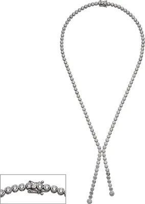 Produktbild von JOBO Collier Halskette 925 Sterling Silber mit Zirkonia 42 cm Kette Silberkette