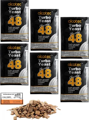 Produktbild von 6 x Alcotec Turbohefe - Classic 48, Alkohol Brennhefe, Gärhefe, Wodkahefe, Turbo Hefe, Wodka Hefe