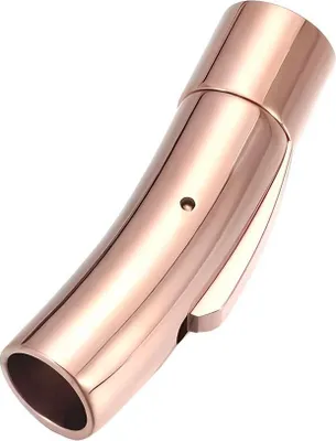 Productafbeelding van Roestvrijstalen drukknopsluiting voor sieraden, geschikt voor lederen armbanden. Kleur: roze. Aantal: 5 stuks. Diameter van het gat: 6 mm