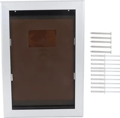 Image de Porte pour chien, flexible, verrouillable, sûre, robuste, durable, porte pour animaux domestiques pour portes intérieures et extérieures, argenté, 516 x 363,5 x 65 mm/20,3 x 14,3 x 2,6 pouces