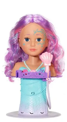 Produktbild von BABY born Sister Styling Mermaid Head, Badepuppe, Mädchen, 3 Jahr(e), AA, Mehrfarbig