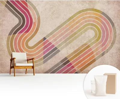 Obrázek produktu pro Samolepicí fototapeta – 416 x 254 cm – tapeta – nástěnná tapeta – nástěnné obrazy – samolepicí fólie – dekorační fólie – tapetová fólie – stěna – dekorace – obývací pokoj – geometrické linie