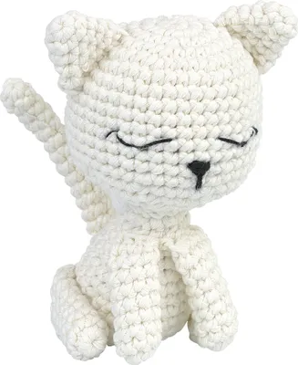 Produktbild von Häkelset Kätzchen Nugget Amigurumi ca. 10 cm mit komplettem Material und ausführlicher Anleitung