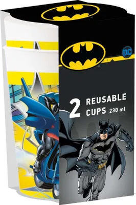 Produktbild von 2 Batman Superpower Becher wiederverwendbar 230ml