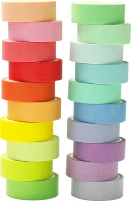 Produktbild von INF Regenbogen-Washi-Tape-Set, 20 Rollen