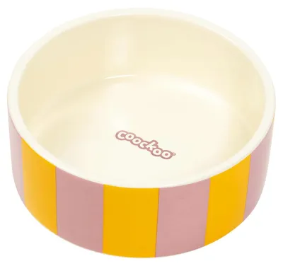 Produktbild von Coockoo Futternapf Line me up! orange/rosa, Größe: S / Maße: 14 x 14 x 5 cm