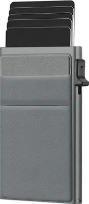 Zdjęcie produktu dla Etui na karty z ochroną RFID - Etui na karty kredytowe - Etui na karty z wysuwaną funkcją - Uniwersalne (męskie i damskie) - Wykonane z aluminium - Portfel - Etui na karty z ochroną RFID, wykonane z aluminium - Z magnetycznym zamknięciem - Etui na karty kredytowe