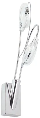 Image de Applique murale Paulmann Living Pineto 2x20W G4 chrome/transparent 230/12V 60VA métal/verre