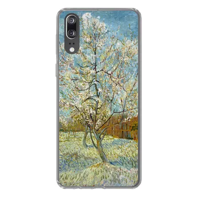 Produktbild von MuchoWow® Handyhülle Schutzhülle Hülle für Huawei P20 Blühender Pfirsichbaum - Vincent van Gogh Silikon Softcase Handy Hülle - Hardcover
