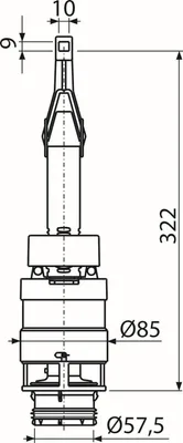 Image de Vanne de vidange Alcadrain pour systèmes d'installation en applique bas 850 mm