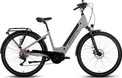 Produktbild von SAXONETTE E-Bike Premium Sport , 10 Gang, Kettenschaltung, Mittelmotor, 522 Wh Akku, Pedelec, Elektrofahrrad, Trekkingrad (Ramenhöhe 45 , Silber)