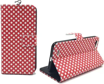 Produktbild von Handyhülle Tasche für Handy ZTE Blade V6 Polka Dot Rot