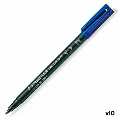 Image de STAEDTLER 317-3 Lumocolour M Wf blau 10er