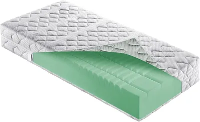 Produktbild von Komfortschaummatratze - 140 x 200 cm - 7-Zonen-Komfortschaumkern - Härtegrad 2/3