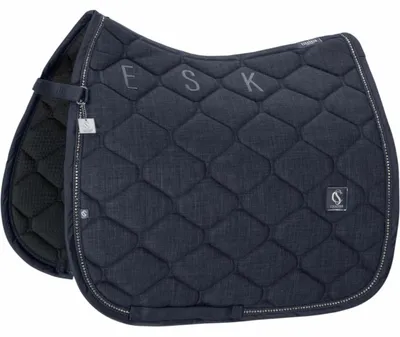 Image de Tapis de dressage Eskadron Bouclè Crystal Classic Sports FS26 Tapis de selle Marine DL