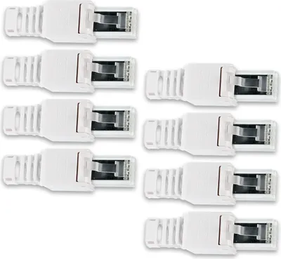 Produktbild von Netzwerkstecker 8x CAT 6A RJ45 Netzwerk Stecker werkzeuglos CAT7 CAT6 CAT5 Kabel