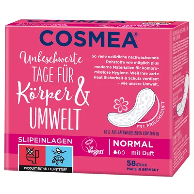 Obrázok produktu pre Kožušinová vložka Cosmea Panty. Normálne s vôňou 58 ks