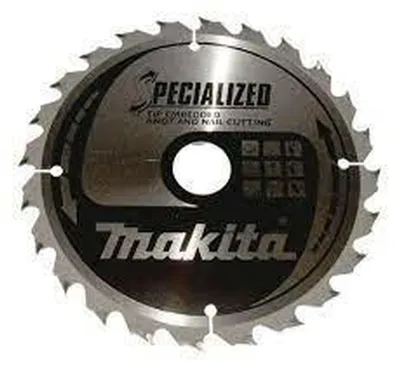 MAKITA Kreissägeblatt 190x30 mm, 24 Zähne, spezialisiert für Holz mit Nägeln und Astlöchern