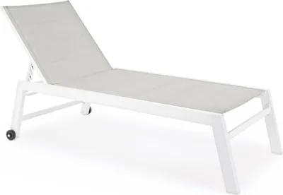 Produktbild von Rollenliege Hilde 200 x 65 x 102 cm Aluminium Textilene Weiß Grau