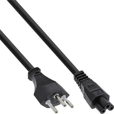 Immagine prodotto di InLine® 16656C Cavo di alimentazione per notebook, Svizzera, connettore a 3 pin, 2 m