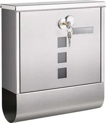 Produktbild von Famanu Briefkasten mit Kupfer-Schlosszylinder - Galvanisiertes Stahl - 11cm x 37cm x 37cm