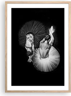 Produktbild von Gerahmtes Poster - Rahmen in heller Eiche - Ballerinas Ballett Tanz - 50x70 cm - Wand Bild - Wanddeko - Wandbilder - Kunstposter - Wandposter - Bilderrahmen - Bilder - Kunstdruck - P2NPA50x70-5050