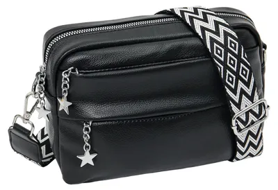 Produktbild von Leoberg Clutch Bag Umhängetasche mit verstellbaren Gurt - Schultertasche in Schwarz-315111