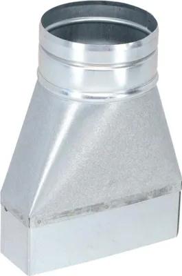 Produktbild von Flachkanal Adapter 150 x 50 mm auf Ø 100 mm, symmetrisch