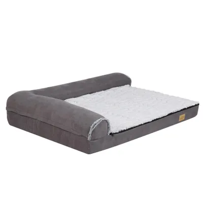 Produktbild von FATIVO Orthopädisches Hundebett 120x90x25cm - Waschbarer Bezug, Abnehmbar, für Hunde & Katzen, Komfortabler Schlafplatz, Größe XL