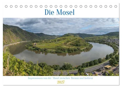Produktbild von Die Mosel zwischen Bremm und Koblenz (Tischkalender 2027 DIN A5 quer), CALVENDO Monatskalender