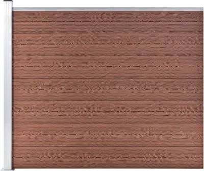 Image de Panneau de clôture WPC 175x146 cm Marron