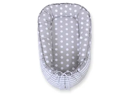 Image de Cocon pour bébé Premium Gris 95x55 cm avec certificat Okotex